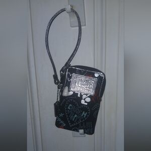 Coach Poppy Graffiti Glam Case Wristlet Card/Money Holder Wallet